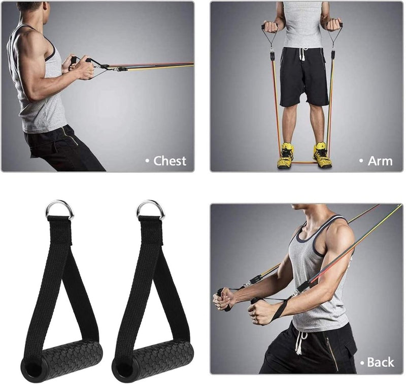 Load image into Gallery viewer, 1 Paar Oefening Weerstandsbanden Handvat Pull Up Oefening Band Weerstand Band Handvaten Heavy Duty Kabel Machine Attachment Nylon Gym Weerstand Band Weerstand Band Handvatenvoor Fitness Gym Yoga - happygetfit.com
