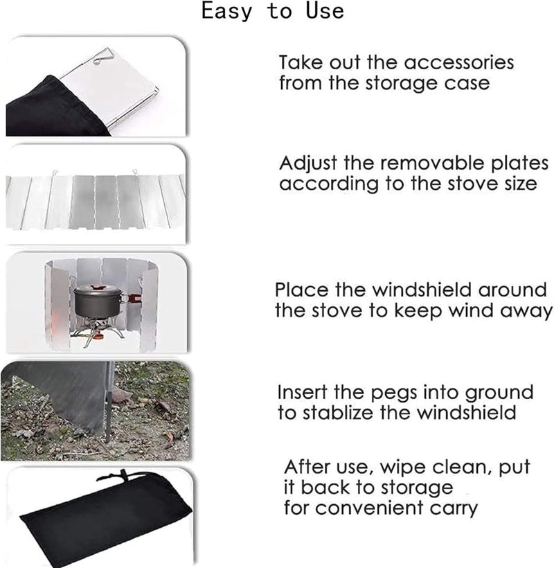 Load image into Gallery viewer, Til uw buitenkookervaring naar een hoger niveau met &#39;Bescherm je vlam: Het ultieme aluminium campingfornuis windscherm.&#39; Volg de eenvoudige installatie, stabiliseer met haringen en berg hem op in de koffer. Deze onmisbare kampeergadget garandeert naadloos buitenkoken.
