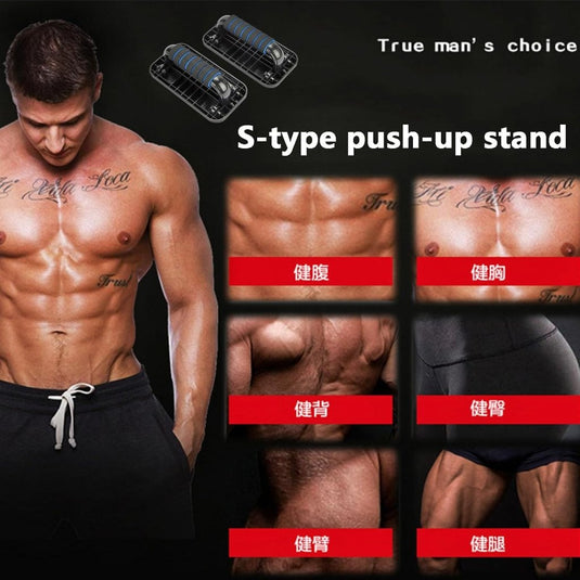 2-in-1 fitness trainer met push-up bars en ab roller met 8 wielen – buikspiertrainer – push-up board - happygetfit.com