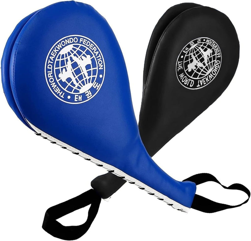 Laad afbeelding in Galerijviewer, 2 Pack Taekwondo Dubbele Kick Pads - Duurzaam Strike Boksen en Vechtsporten Apparatuur voor Karate Kickboksen MMA Praktijk - Voor Kinderen Jeugd Volwassen - happygetfit.com
