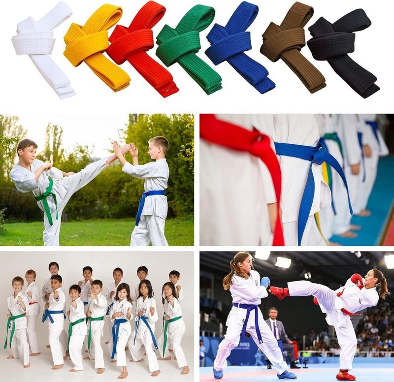 Load image into Gallery viewer, 2 Pcs 260cm Judo Karate Riem Martial Arts Sport Riemen Taekwondo Riemen Professioneel Karate Aikido Riem Dikke Stof White Belt Kinderen Volwassenen Kofun Martial Arts Riem - happygetfit.com
