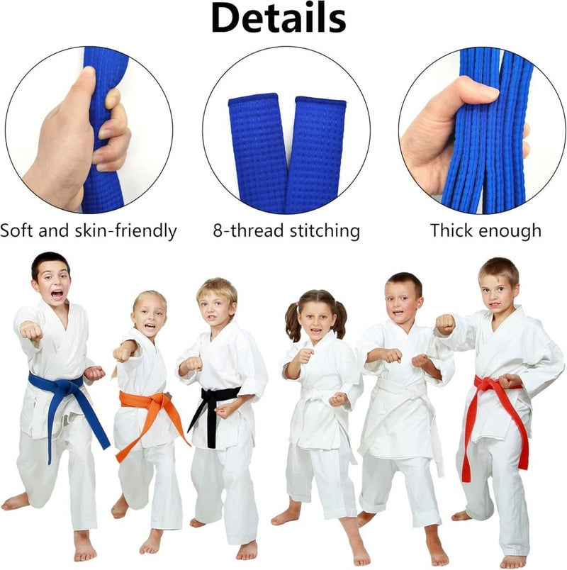Load image into Gallery viewer, 2 Pcs 260cm Judo Karate Riem Martial Arts Sport Riemen Taekwondo Riemen Professioneel Karate Aikido Riem Dikke Stof White Belt Kinderen Volwassenen Kofun Martial Arts Riem - happygetfit.com
