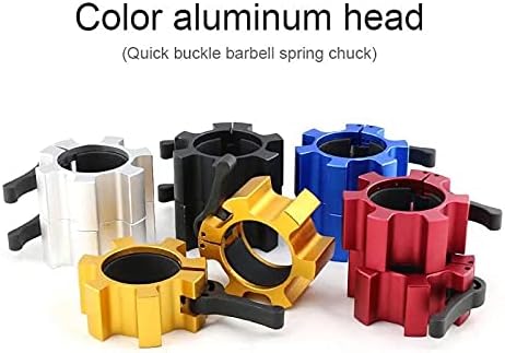 Load image into Gallery viewer, Er zijn verschillende gekleurde aluminium halterklemmen beschikbaar, waaronder zilver, goud, rood en blauw. Deze hoogwaardige klemmen met een snel gespontwerp zijn perfect voor CrossFit-enthousiastelingen die op zoek zijn naar betrouwbare prestaties. Ontdek ze onder &quot;Train professioneel met deze Olympische halterklemmen!.
