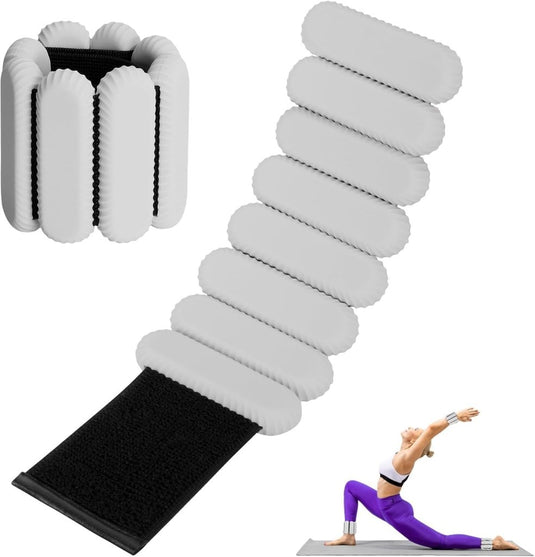 2 stuks verstelbare polsgewichten enkelgewichten voor oefeningen wandelen joggen yoga aerobics pilates gewichtsarmband fitnessarmband (14-23 cm) - happygetfit.com
