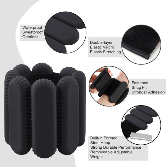 2 stuks verstelbare polsgewichten enkelgewichten voor oefeningen wandelen joggen yoga aerobics pilates gewichtsarmband fitnessarmband (14-23 cm) - happygetfit.com