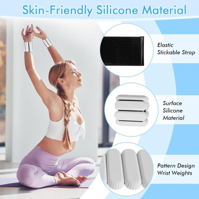 Load image into Gallery viewer, 2 stuks verstelbare polsgewichten enkelgewichten voor oefeningen wandelen joggen yoga aerobics pilates gewichtsarmband fitnessarmband (14-23 cm) - happygetfit.com
