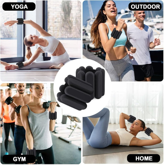 2 stuks verstelbare polsgewichten enkelgewichten voor oefeningen wandelen joggen yoga aerobics pilates gewichtsarmband fitnessarmband (14-23 cm) - happygetfit.com