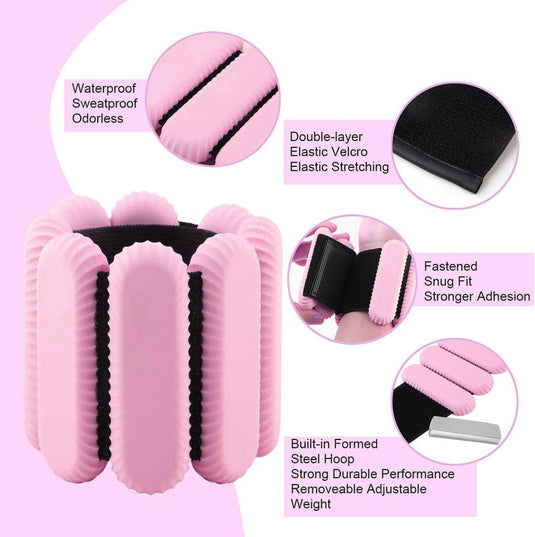 2 stuks verstelbare polsgewichten enkelgewichten voor oefeningen wandelen joggen yoga aerobics pilates gewichtsarmband fitnessarmband (14-23 cm) - happygetfit.com