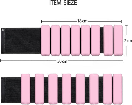 2 stuks verstelbare polsgewichten enkelgewichten voor oefeningen wandelen joggen yoga aerobics pilates gewichtsarmband fitnessarmband (14-23 cm) - happygetfit.com