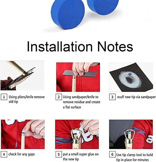 20x Biljartkeu Tips 13 mm – Leren Keu Punten met Opbergdoos – Voor Biljart & Snooker - happygetfit.com