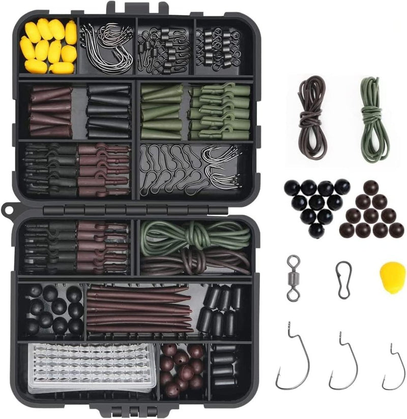 Laad afbeelding in Galerijviewer, Een hengelsportdoos wordt geleverd met hengelaccessoires, waaronder de Onmisbare vishaken kit voor elke vissessie!, kralen, wartels en rubberen accessoires, allemaal netjes georganiseerd in compartimenten.
