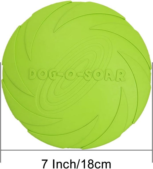 2x hondenfrisbee 17,8 cm – drijvende rubberen werpschijf voor apporteren en waterspel - happygetfit.com