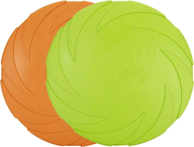Laden Sie das Bild in Galerie -Viewer, 2x hondenfrisbee 17,8 cm – drijvende rubberen werpschijf voor apporteren en waterspel - happygetfit.com
