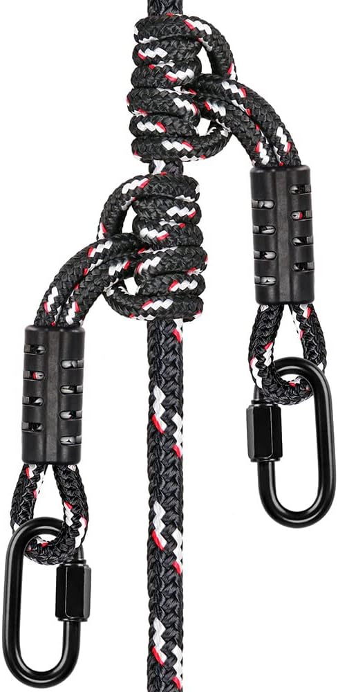2x prusik lus 50 cm x 10 mm – polyester veiligheidstouw met genaaide lus voor outdoor en camping - happygetfit.com