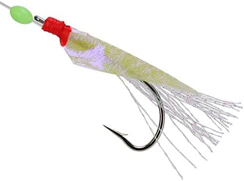 Luminous Fishing Rigs with Real Fish Skin, Glow Beads & High Carbon Hooks for Fresh/Saltwater