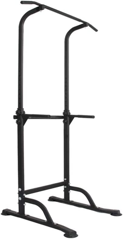 Load image into Gallery viewer, DlandHome Romeinse stoel voor krachttraining, verstelbaar, dips tractie, optrekstang op voet, tractiestation, buikdips, armleuningen, fitness, zwart
