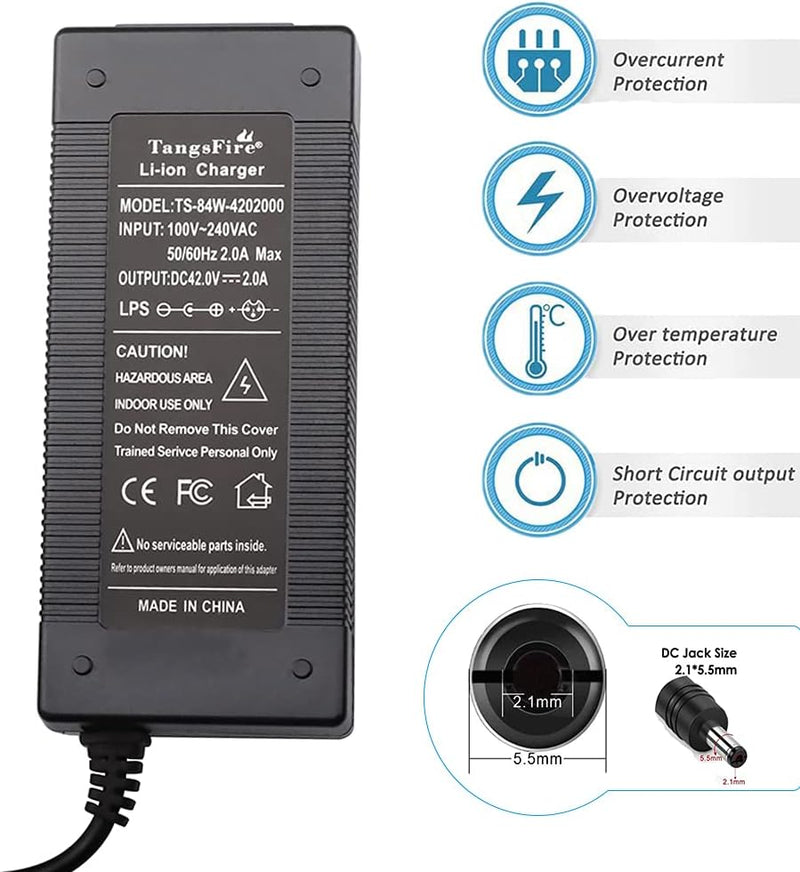 Laad afbeelding in Galerijviewer, 36V acculader 42V Oplader 2A Voeding fietslader Skateboarden elektrische fietsen scooter - happygetfit.com

