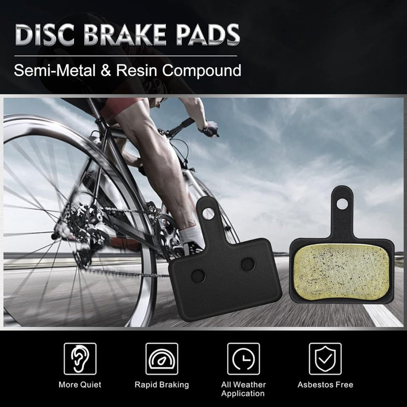 Load image into Gallery viewer, De productafbeelding toont een fietser op een mountainbike met Perfecte remblokken. Deze remblokken zijn gemaakt van halfmetaal en hars voor stiller en sneller remmen, zijn geschikt voor alle weersomstandigheden en zijn asbestvrij.
