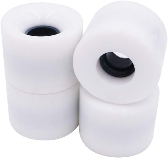 Skateboard wielen 60 x 45 mm 78A PU 4 stuks wit – longboard cruiser pennyboard wielen