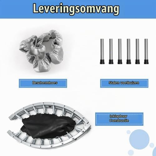 Laden Sie das Bild in Galerie -Viewer, Opvouwbare mini trampoline 97 cm met 32 veren tot 150 kg – fitnesstrampoline – rebounder
