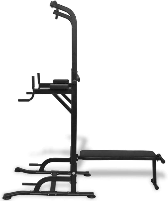 vidaXL Fitnessapparaat met Bankje Staal Fitnesstoren Sporten Fitness Trainen