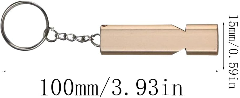 Laden Sie das Bild in Galerie -Viewer, Lmyzcbzl Trillerfluitje, 2 Stuks Noodfluitjes, Metalen Noodfluitje, Fluitje met Sleutelhanger, Voor School, Gym, Outdoor, Kamperen, Wandelen, Jagen, Klimmen
