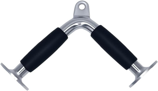 V-bar triceps handgreep met draaibare aansluiting en rubberen grip – kabelgreep – fitness accessoire