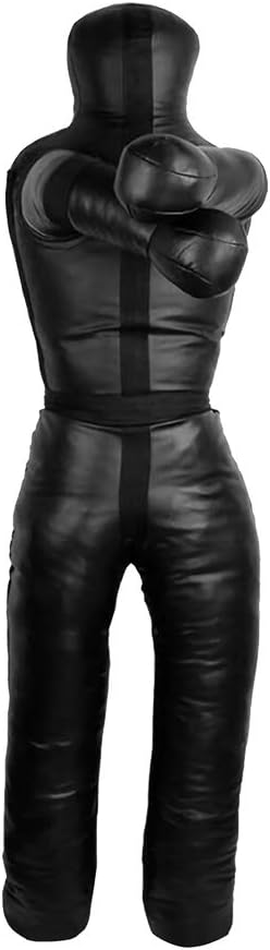 Aoneky 6FT Unfilled Grappling Dummy for Adults, Heavy Duty MMA BJJ Wrestling Training Dummy, Synthetic Leather Jiu Jitsu Judo Practice Dummy with Reinforced Stitching for Submission & Throws Practice