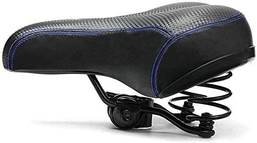 Comfortabel fietszadel met traagschuim en dubbele vering zwart