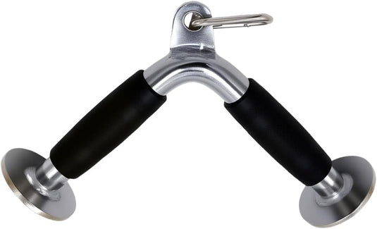 V-bar triceps handgreep met draaibare aansluiting en rubberen grip – kabelgreep – fitness accessoire