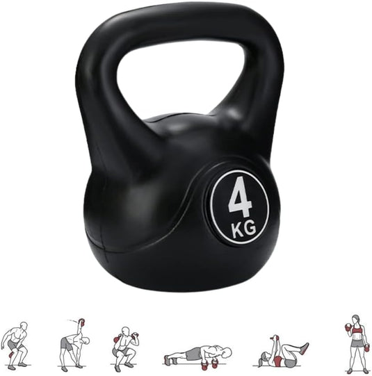 Kettlebell with neoprene coating and ergonomic handle