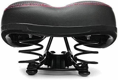 Comfortabel fietszadel met traagschuim en dubbele vering zwart
