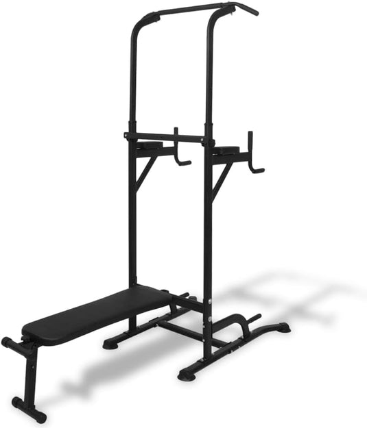 vidaXL Fitnessapparaat met Bankje Staal Fitnesstoren Sporten Fitness Trainen
