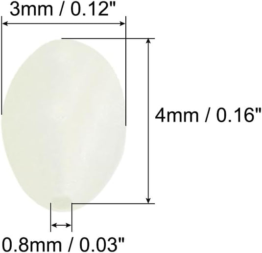 Lichtgevende viskralen 100 stuks 8 x 6 mm met opbergdoos – glow beads – visaccessoires