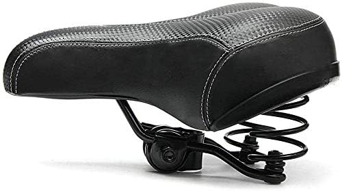 Comfortabel fietszadel met traagschuim en dubbele vering zwart