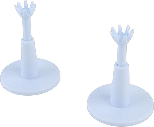 Verstelbare golftees 2 stuks van kunststof met rubberen balhouder 53 tot 73 mm – golfafslag – golftraining