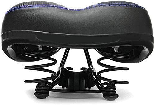 Comfortabel fietszadel met traagschuim en dubbele vering zwart