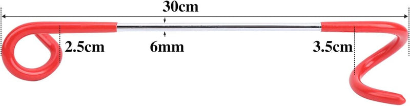 Load image into Gallery viewer, Buachois 3-delige buiten campingtent haak hanger multifunctionele camping lantaarn houder S-vormige lantaarnhaak hanger tweerichtings universele haak voor buiten camping vissen reizen avontuur (rood)
