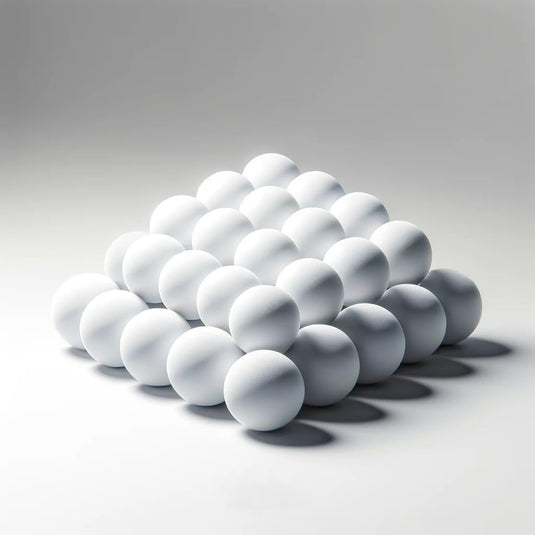 Een piramide van 30 stevige 