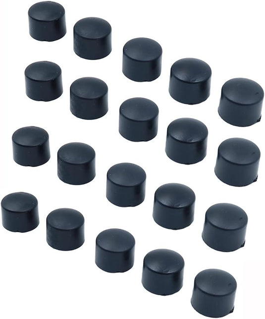 Skateboard pivot cups 16 mm 20 stuks zwart – PU truck draaibussen – longboard skateboard accessoires