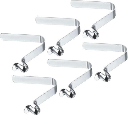 Veerklemmen voor telescopische buizen 9x8 mm (6 stuks) - Kajak peddel borgpennen - Tentpaal borgclips staal