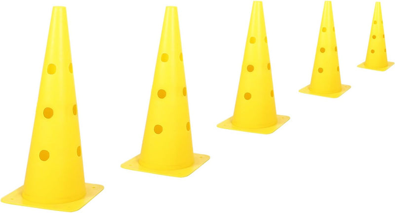 Load image into Gallery viewer, Agility horden set met 6 pylonen en 3 verstelbare stangen geel – hondentraining – behendigheidsset
