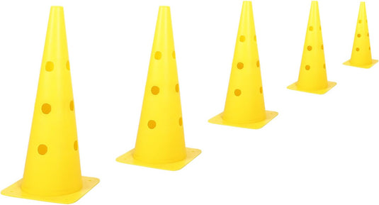 Agility horden set met 6 pylonen en 3 verstelbare stangen geel – hondentraining – behendigheidsset