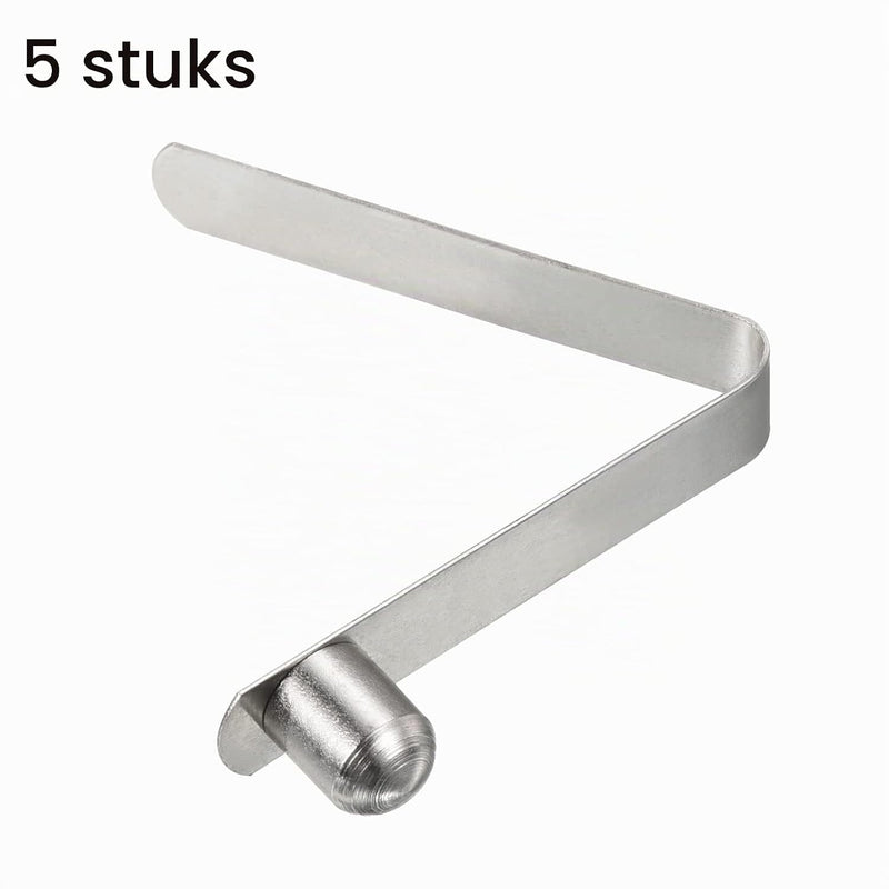 Laden Sie das Bild in Galerie -Viewer, Veerklemmen voor telescopische buizen 8x6,5 mm (5 stuks) - Kajak peddel borgpennen - Tentpaal borgclips staal
