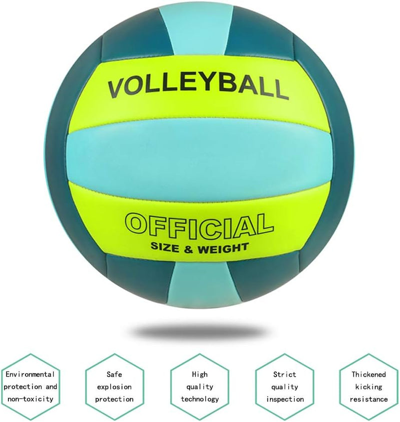 Load image into Gallery viewer, Volleybal maat 5 PU leer zacht indoor outdoor volleyballen sport training spel spelen bal voor beginners, tieners en volwassenen, 8,2
