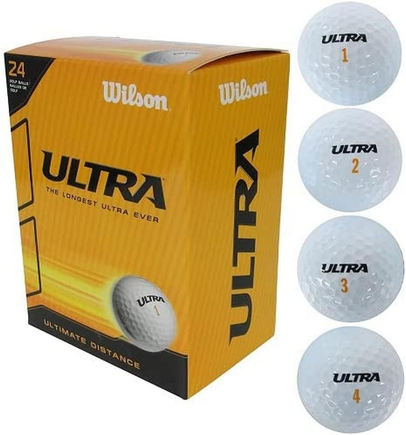 Laad afbeelding in Galerijviewer, Wilson Golfballen Ultra, wit, verpakking van 24 stuks
