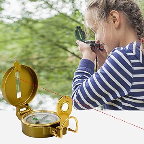 Laad afbeelding in Galerijviewer, ARFUKA Kompas Wandelen Backpacken Kompas Pocket Kompas Lensatisch Kompas Handheld Kompas voor Wandelen Camping Navigatie Survival Backpacken Orienteering Goud
