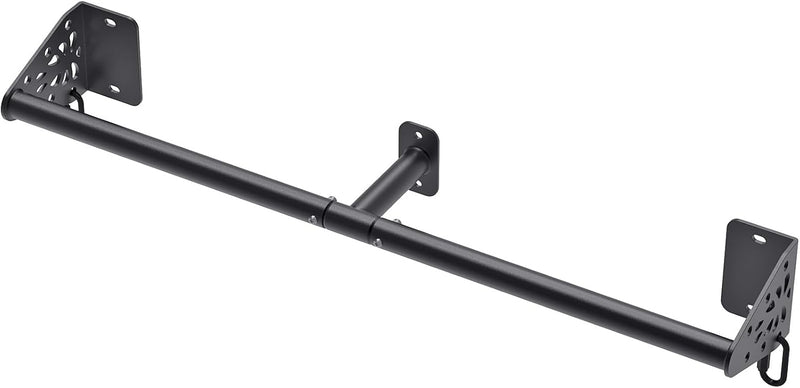 Laad afbeelding in Galerijviewer, Optrekstang wandmontage 81 cm met gevoerde handgrepen tot 200 kg – pull-up bar – fitness stang
