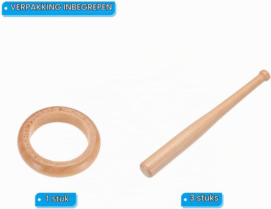 Support d’exposition pour baseball en bois avec mini-battes de baseball – porte-balle – accessoires de baseball