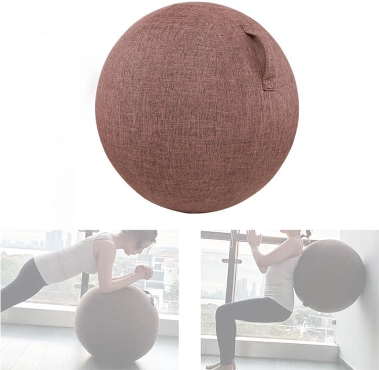 Load image into Gallery viewer, Yogabal hoes 55 cm van katoen-linnen – antislip balcover – wasbaar – bescherming
